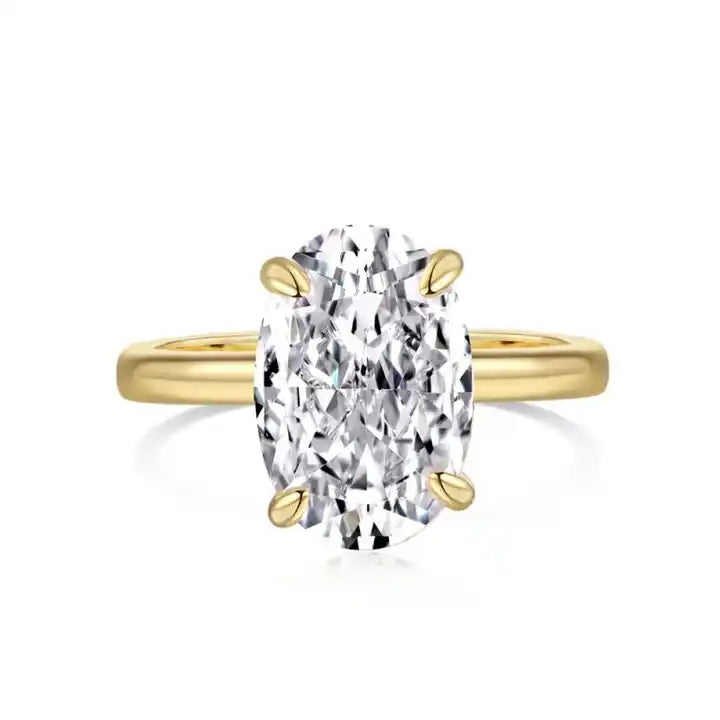 Muna 3.5CT Oval Cut Gold Vermeil Ring