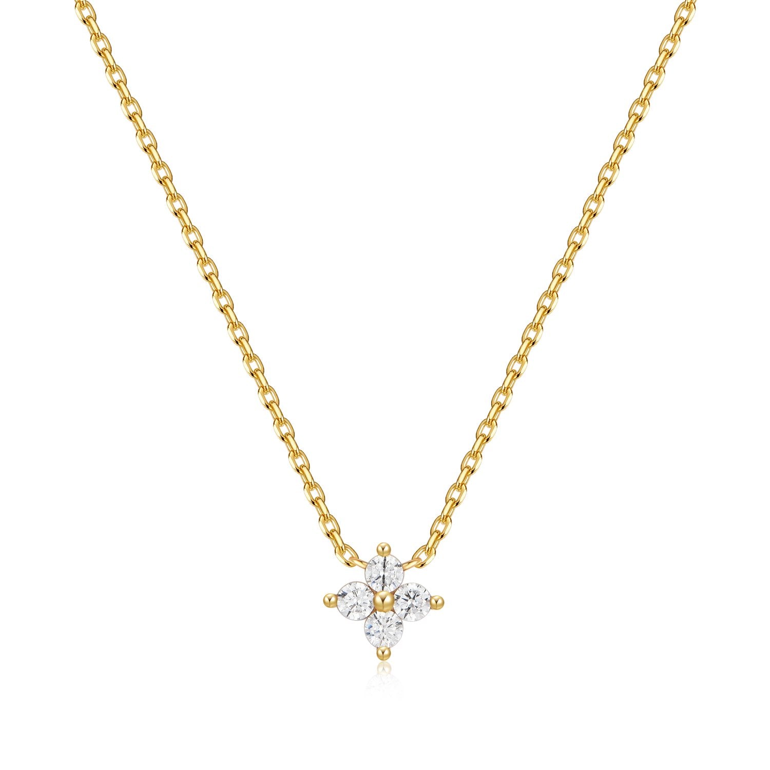 Dainty Flower 925 Silver Necklace
