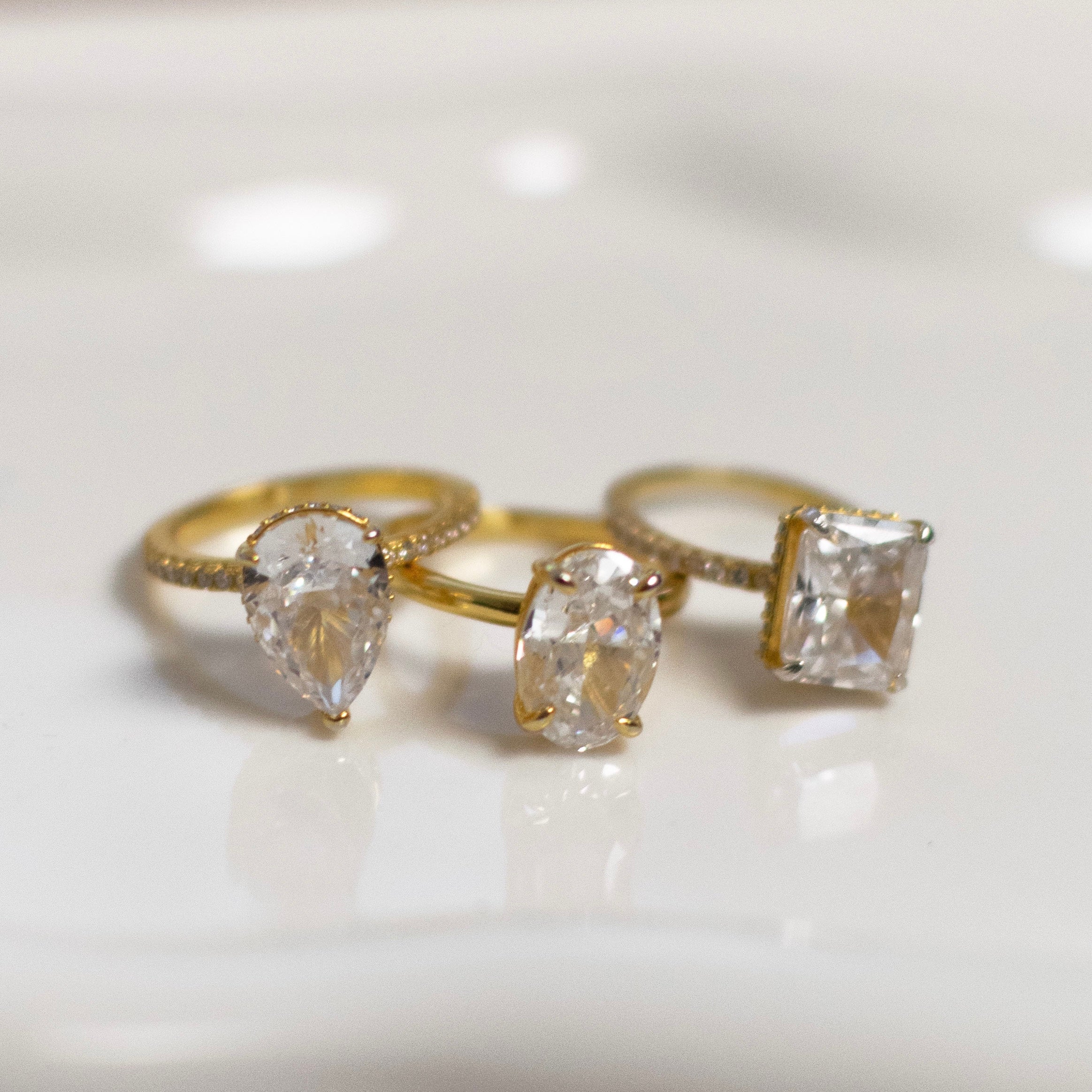 Muna 3.5CT Oval Cut Gold Vermeil Ring