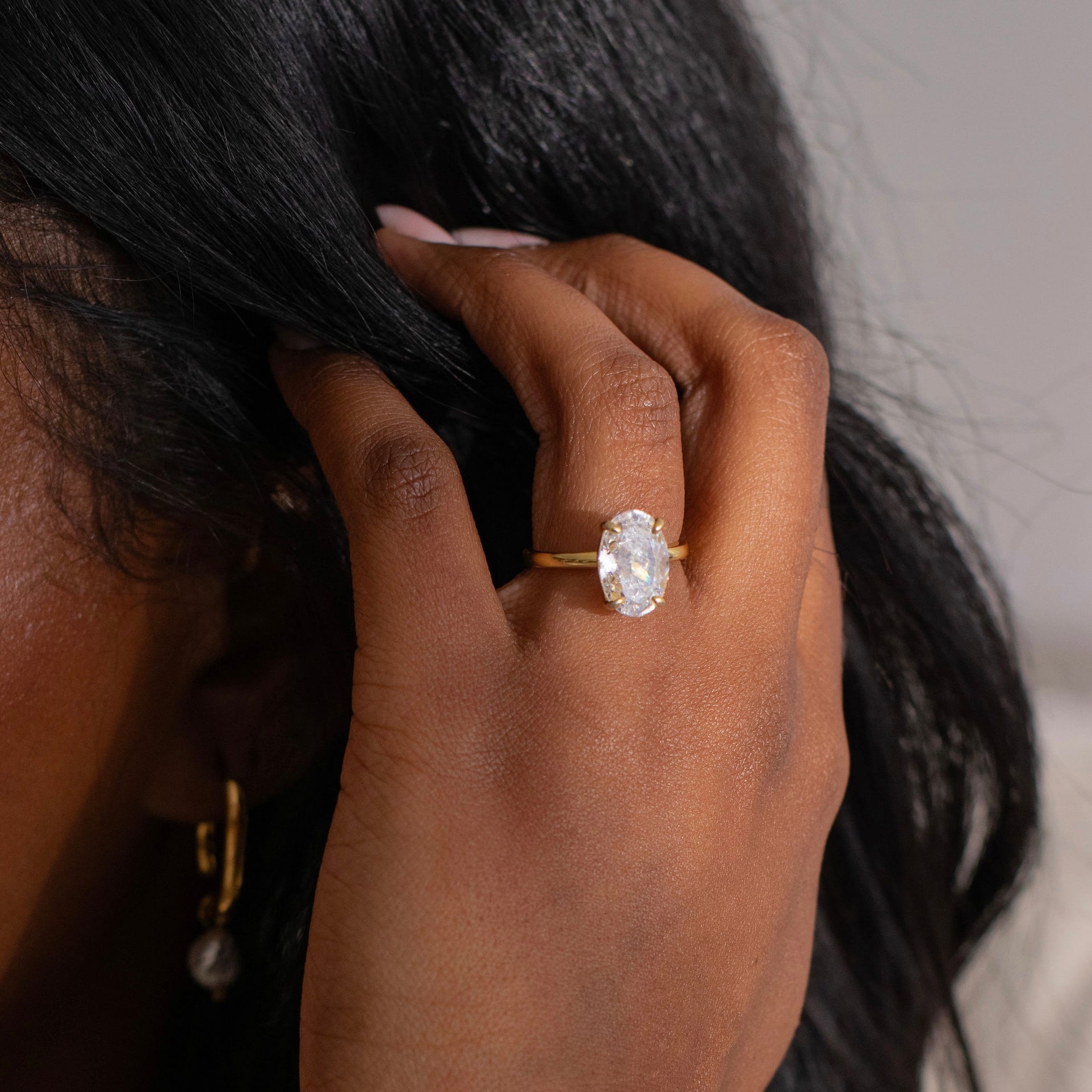 Muna 3.5CT Oval Cut Gold Vermeil Ring