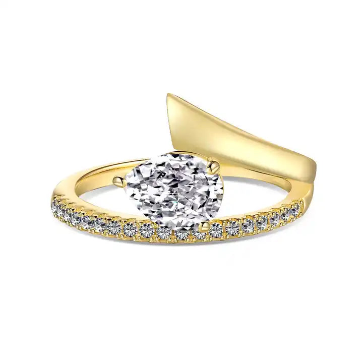 Mini Pear Layered Gold Vermeil Ring