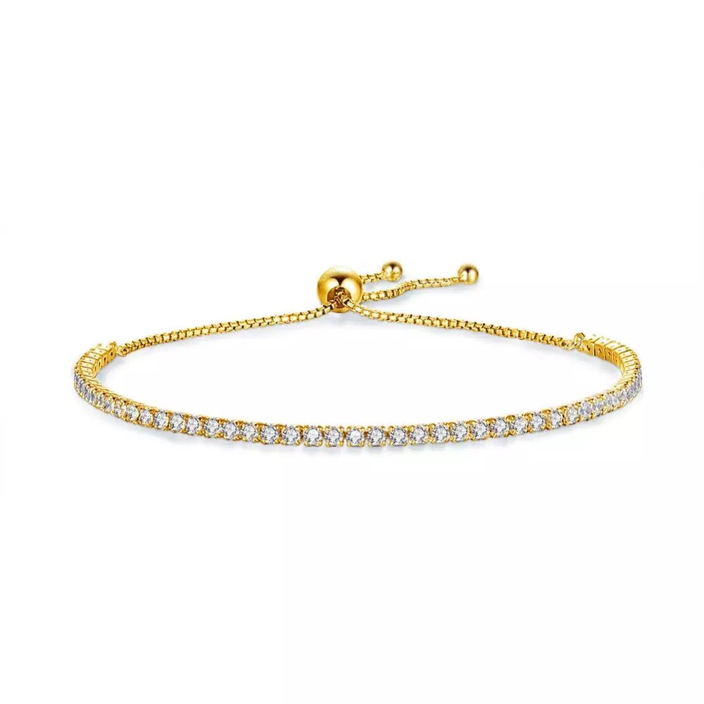 925 Silver Tennis Bracelet - Muna Jewelz Gold