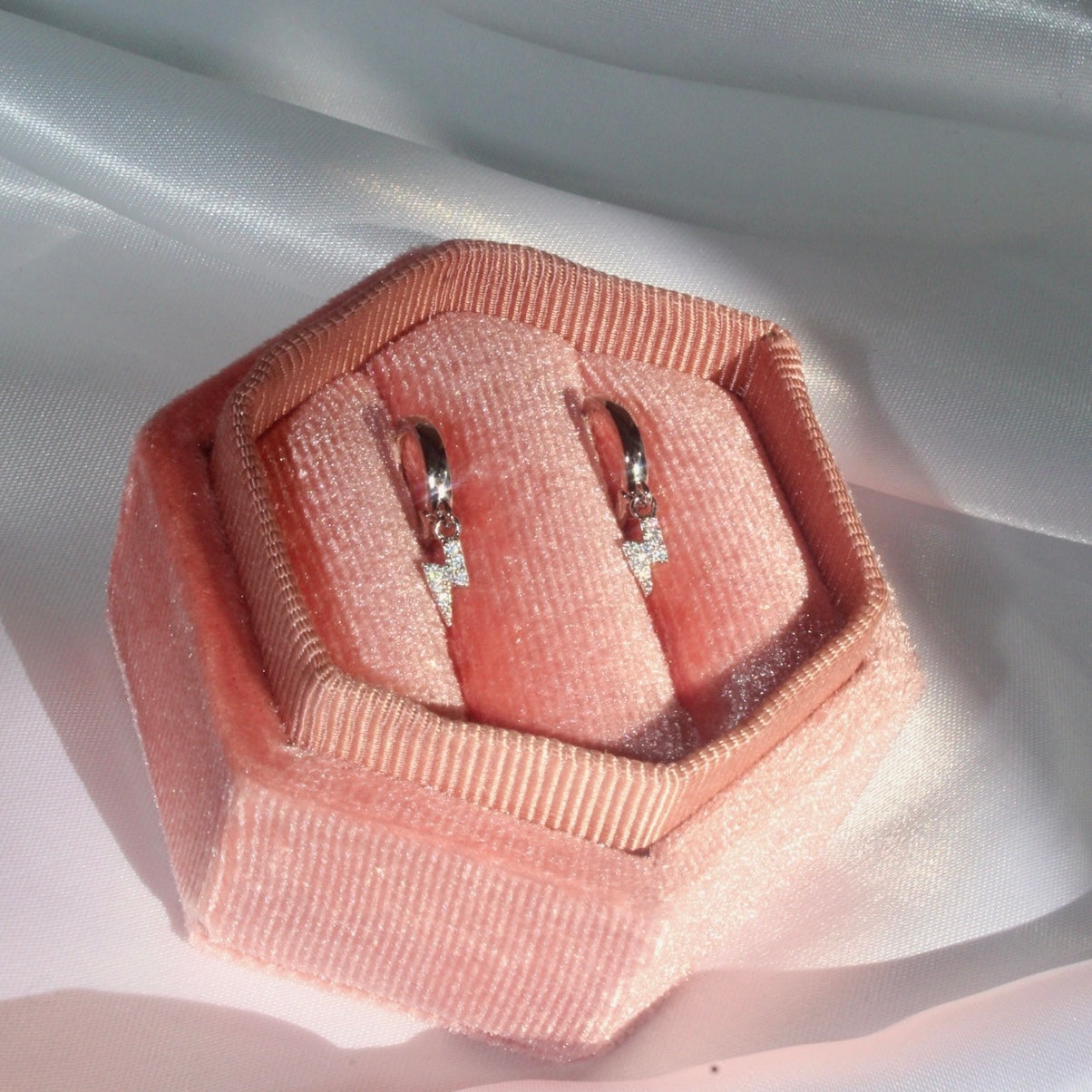 Petit Bolt 925 Silver Huggies - Muna Jewelz