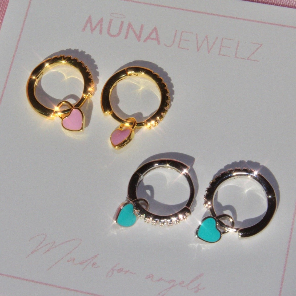 Flirt 925 Silver Huggies - Muna Jewelz Earrings
